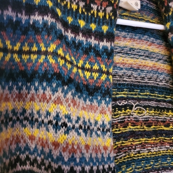 Ruff Hewn wool mohair blend boho neutral colored cardigan size Lg - Picture 8 of 13